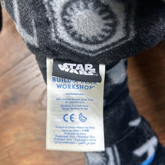 Build A Bear Star Wars Teddy Plush Black Dark Light Side Stuffed Animal 16" BABW - Picture 8 of 10